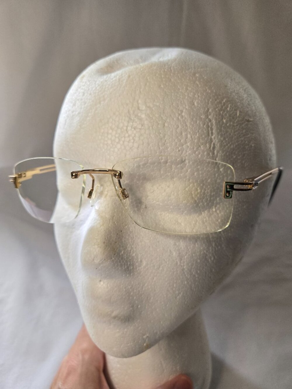 Cazal Frames Only Gold Tone Metal Rimless